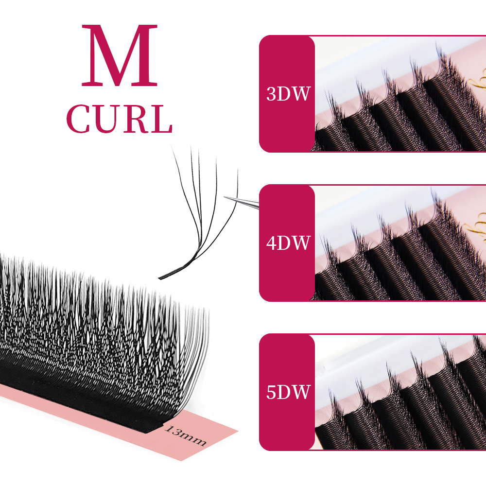 Eyelash Extension Volume Styles - Goddess W3D 4D 5D M Curl
