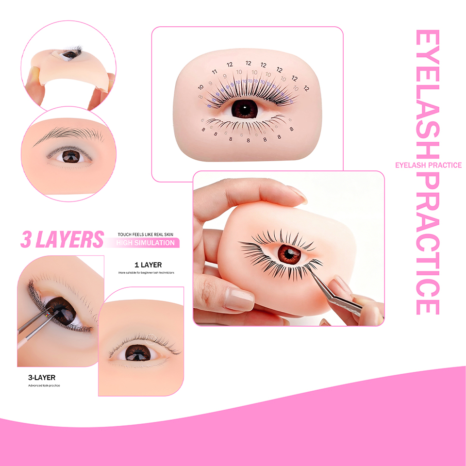 3 Layers Lashes Reusable Manne - Eyelash Extension Doll Eye 评论和价格