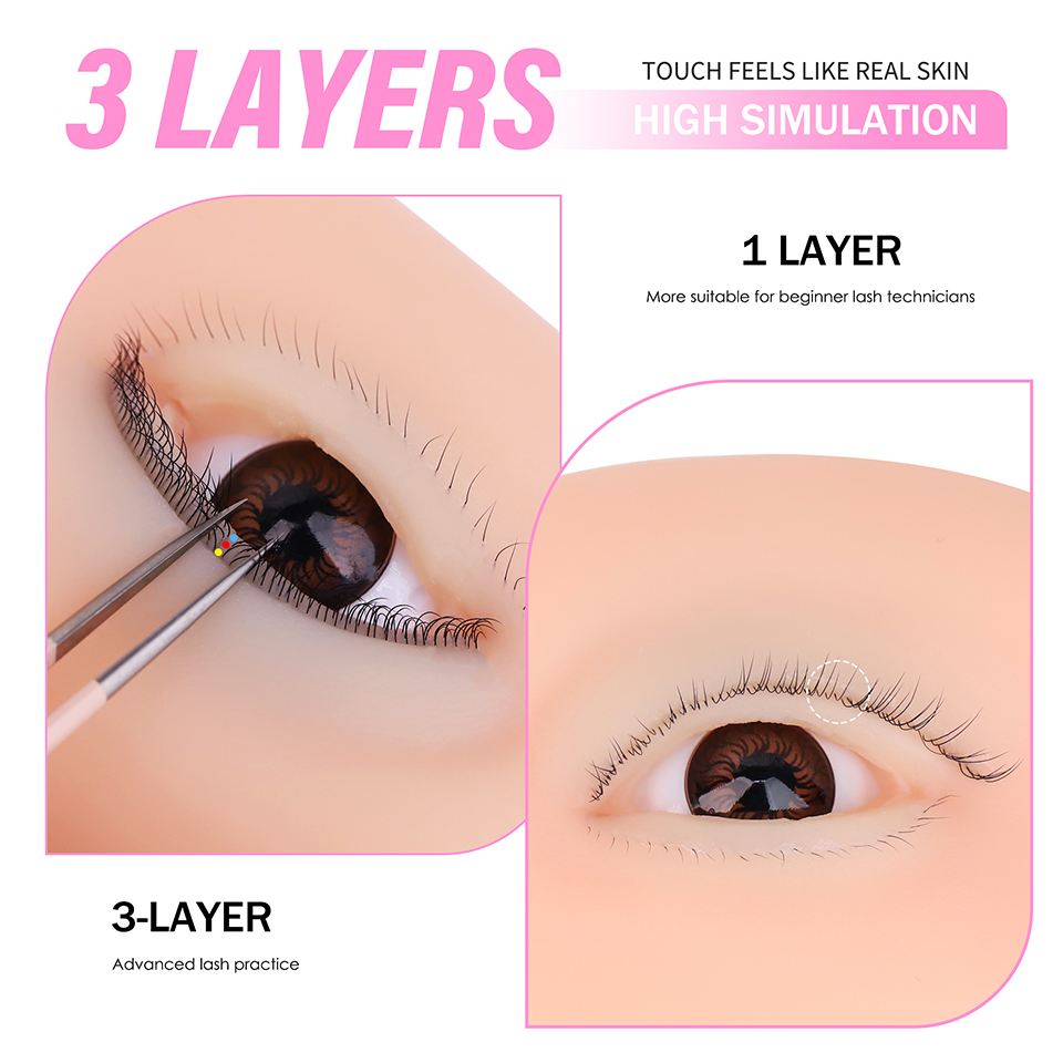 3 Layers Lashes Reusable Manne - Eyelash Extension Doll Eye 评论和价格