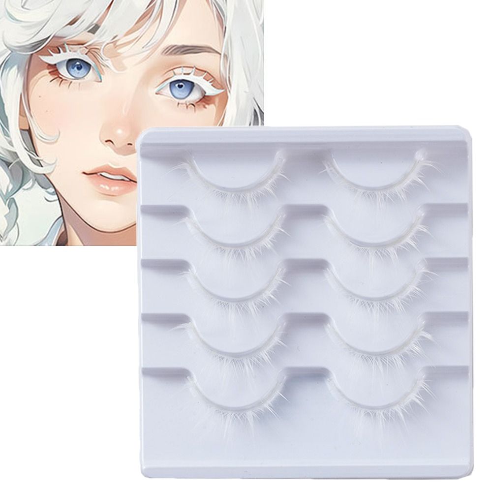 Hot White White Anime Eyelashe - Eyelash Extension Japanese Style 评论和价格