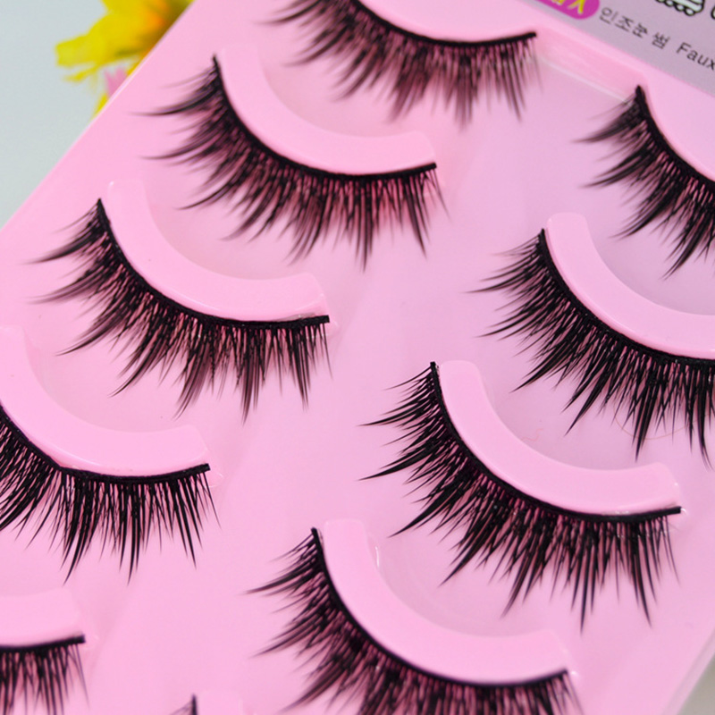 5 Pairs Long Thick Natural Jap - Eyelash Extension Japanese Style 评论和价格