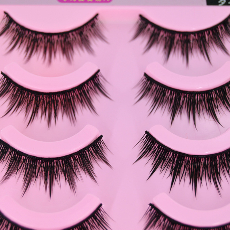 5 Pairs Long Thick Natural Jap - Eyelash Extension Japanese Style 评论和价格