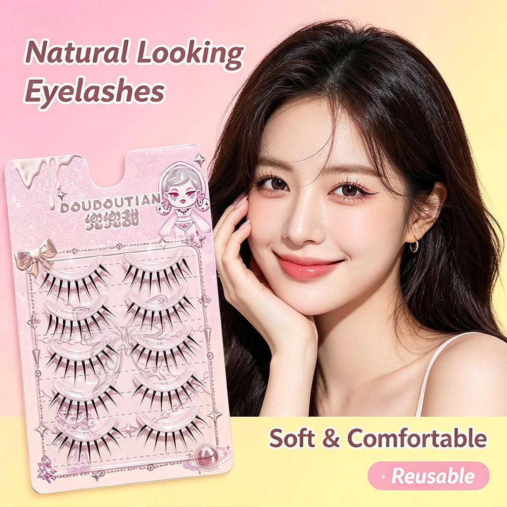 5 Pairs Natural False Eyelashe - Eyelash Extension Japanese Style 评论和价格