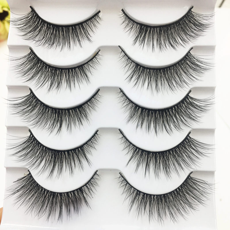 New 5 pairs of soft and thick  - Eyelash Extension Doll Eye 评论和价格