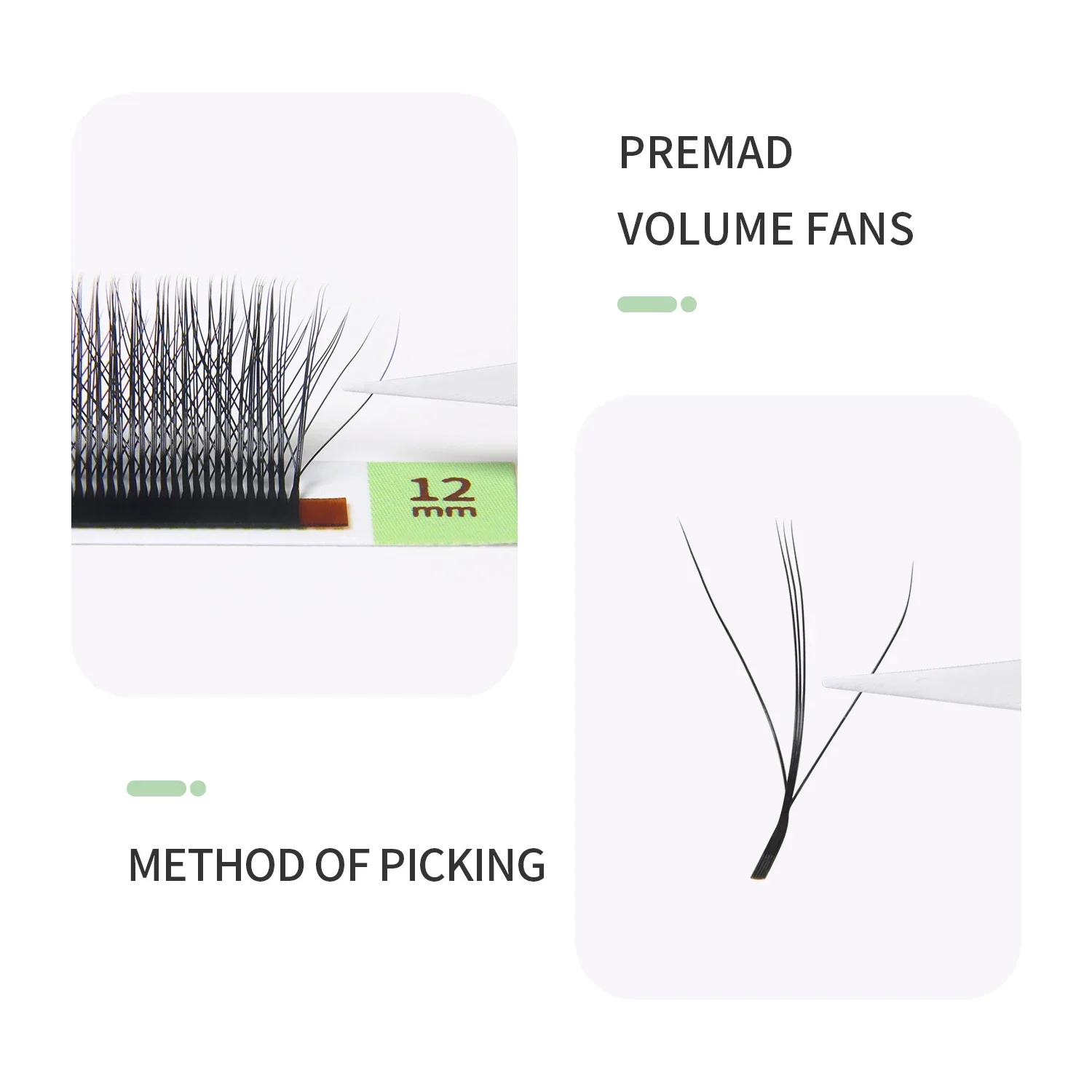 GLAMLASH 3D W Three-Core Shape - Eyelash Extension Volume Styles 评论和价格