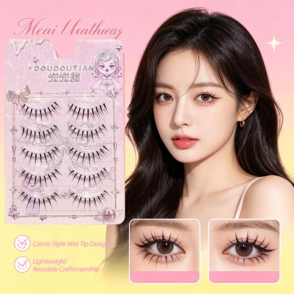 Wet Tip Comic Eye False Eyelas - Eyelash Extension Japanese Style 评论和价格